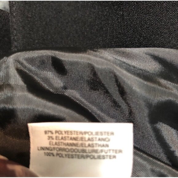 Kasper Black Studded Open Front Coat Jacket Size 6 - Picture 6 of 6